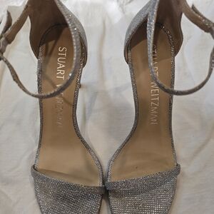 Stuart Weitzman Silver Women's Heels Size 7 1/5